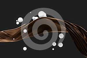 Flowing cloth, abstract color background, 3d rendering