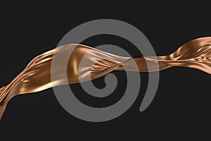 Flowing cloth, abstract color background, 3d rendering