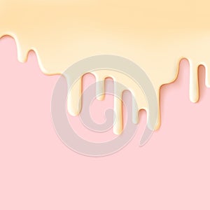 Flowing creme glaze sweet food background abstract