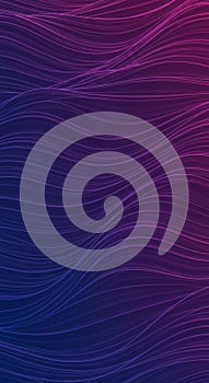 Flowing curved lines form a dynamic wave pattern on a gradient background