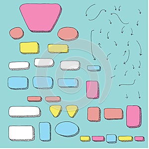 Flowing Decision Tree or Flowchart Graphic Elements