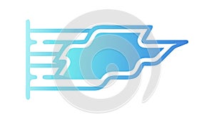 Flowing Digital Banner with Gradient Colors, vector design Generative AI