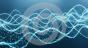 Flowing Digital Wave Pattern for Technology Backgrounds and Abstract Data Stream Graphics