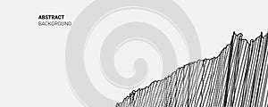 Flowing dots particles wave pattern halftone gradient curve shape isolated on white background