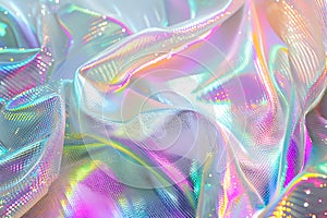 Flowing Fabric Texture in Luminescent Neon Light