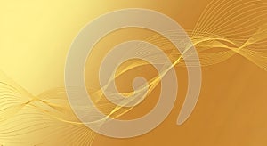 Abstract golden wave pattern with subtle grid texture