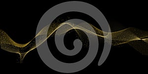 Flowing golden waves design