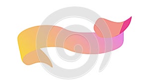 Flowing Gradient Ribbon Abstract Banner Shape Vector Element, vector design Generative AI