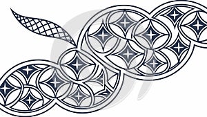 Flowing Islamic Geometric Pattern Border, vector design Generative AI