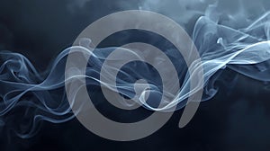 Abstract Flowing Light Waves on Dark Background