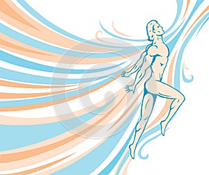Flowing Male Dancer.