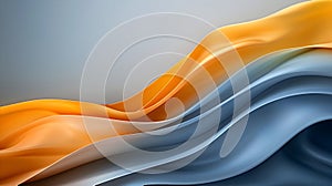 Flowing, multicolored waves of varying transparency create an abstract composition.