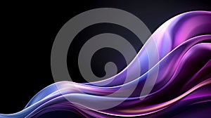 Flowing, multicolored waves of varying transparency create an abstract composition.