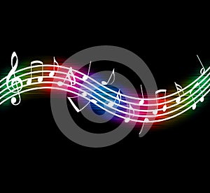 Flowing Music Notes