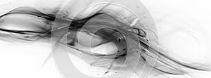 Flowing new technology banner inverted black and white effect