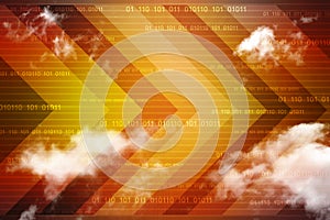 flowing number one and zero text in binary code format in technology background.