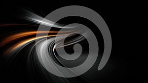 flowing orange and silver energy waves