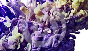 Flowing purple mix paint abstract background