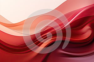Flowing red abstract waves background