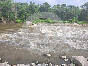 Flowing river rocks fargo