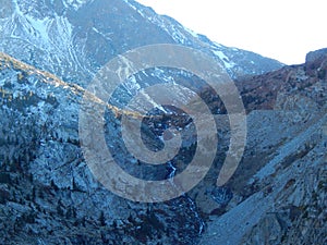 Flowing River Through the Valley