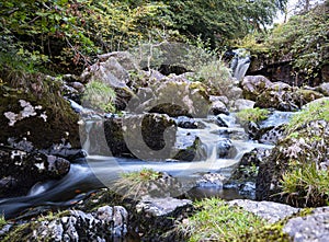 Flowing stream at the campsie felds, Scotland