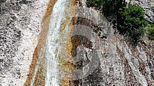 Flowing water at Conceicao dos gatos waterfall, Bahia, Brazil.