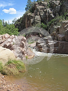Flowing water at Ellison Creek in Arizona photo