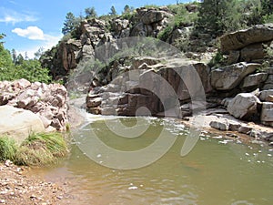 Flowing water at Ellison Creek in Arizona photo