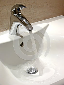 Flowing Water Faucet