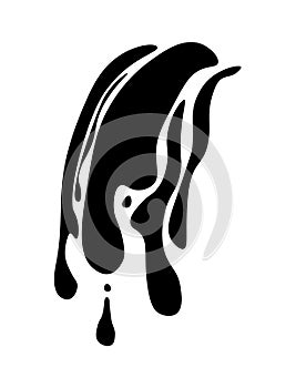 Flowing water. Jets of water. Vector icon. Illustration