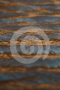 Flowing water in a lake or stream in Oregon