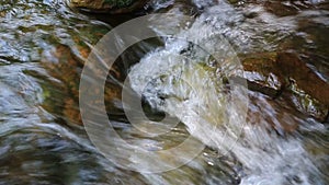 Flowing water in river