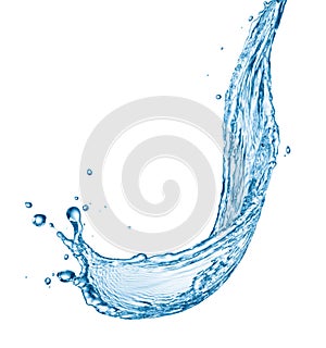 Flowing water splash