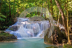 Flowing water in a Thailand jungle