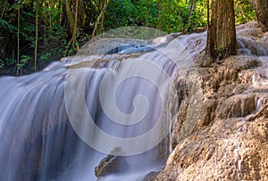 Flowing water in a Thailand jungle