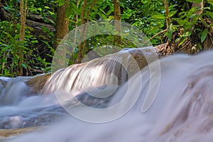 Flowing water in a Thailand jungle