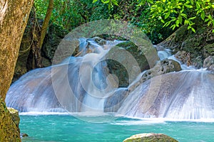 Flowing water in a Thailand jungle