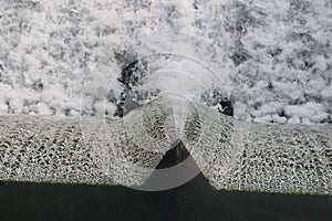 Flowing water on a waste treatment plant