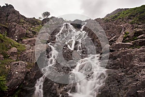 Flowing waterfall