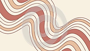 Flowing Wavy Lines Pattern, Gentle Retro Abstract, vector design Generative AI