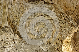 Flowstone Stalagmites in a Subterranean Cave