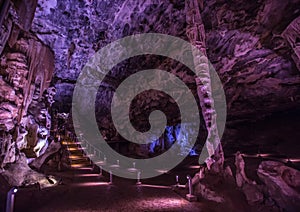 Flowstones in the famous Cango Caves in South Africa