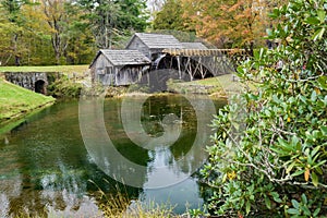 Early Autumn View of Mabry Mill