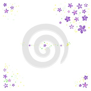 lilac flower frame vector background photo