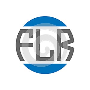 FLR letter logo design on white background. FLR creative initials circle logo concept. FLR letter design