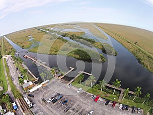 Flroida Everglades park aerial view