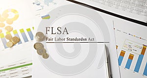 FLSA Fair Labor Standards Act on a table