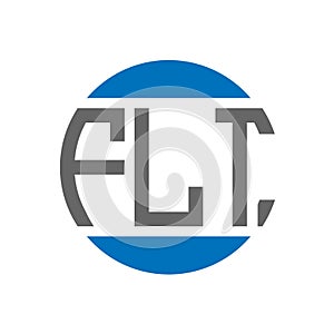 FLT letter logo design on white background. FLT creative initials circle logo concept. FLT letter design