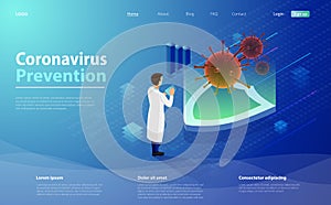 Flu or coronavirus laboratory. Medical covid lab or antivirus vaccine research. Coronavirus prevention or virus